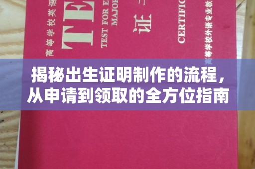 玉溪揭秘出生证明制作的流程，从申请到领取的全方位指南